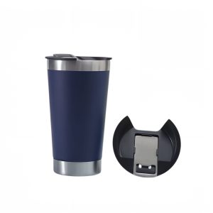Copo Térmico Com Abridor e Tampa 473ml (Azul Marinho) – SEM CAIXA