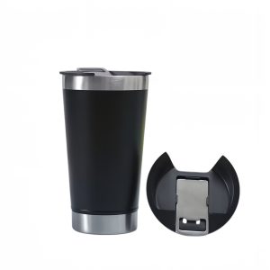 Copo Térmico Com Abridor e Tampa 473ml (Preto) – SEM CAIXA
