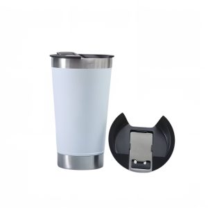 Copo Térmico Com Abridor e Tampa 473ml (Branco) – SEM CAIXA