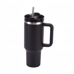 Copo Térmico Com Canudo De 1200ml Alça (Preto)